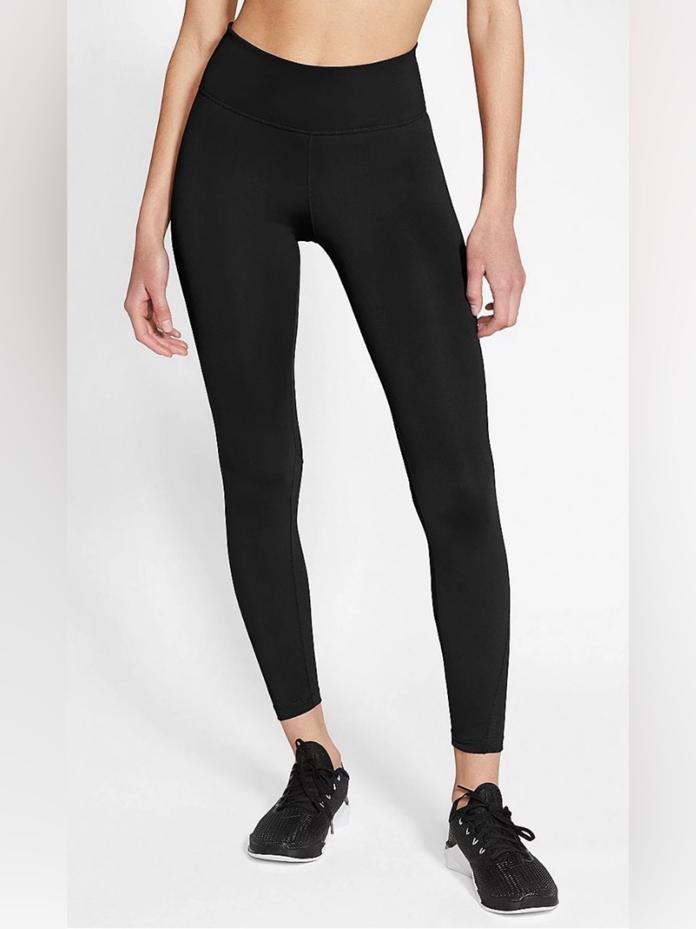 Nike Black Mid Rise 7/8 Tights 2.0 Running Pants DD0249 010
